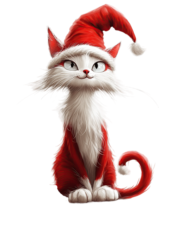 Christmas Cats - whimsical Cats & Backgrounds for Journals, Artworks, Hobby Craft and Printing!